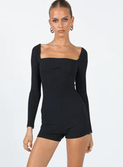 Jolie Romper Black