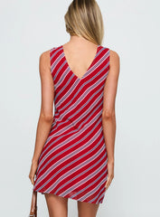 Nadiah Mini Dress Red Stripe