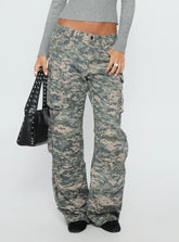 Sweetness Low Rise Straight Leg Jeans Digital Camo