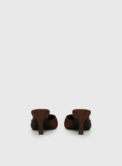 Admiration Pointed Toe Faux Suede Heels Brown