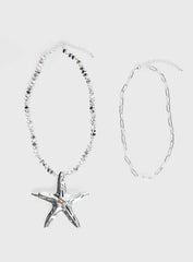 Covey Necklace Set Silver