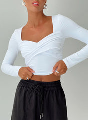 Dunford Long Sleeve Top White