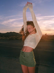 Iconic Cargo Mini Skirt Khaki