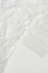 Elizebeth Tie Waist Tassel Belt White