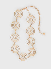 Hoston Spiral Chain Belt Gold
