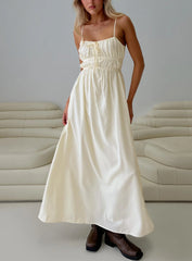 Violeta Tiered Maxi Dress Cream