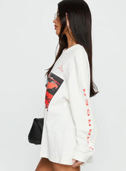 Dodge Electric Muscle Long Sleeve Graphic Top White