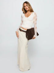 Pitter Long Sleeve Top Cream