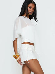 Senzo Wrap Shorts White