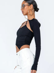 Ashbury Long Sleeve Top Black