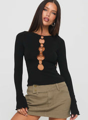Dejonge Ring Long Sleeve Top Black