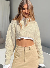 Sonny Cropped Sweater Cream