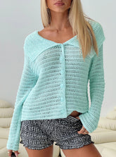 Tuscon Crochet Sweater Blue