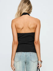 Light Is Coming Cross Detail Top Black