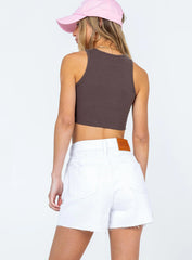 Deni Denim Shorts White