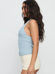 Ellasyn Bow Detail Halter Top Blue