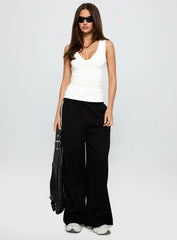 Loving Is Easy Ruched Top White