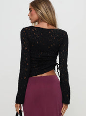 Sensua Long Sleeve Top Black