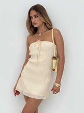 Vaida Strapless Mini Dress Cream