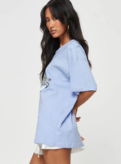 Giddy Up Oversized Tee Blue
