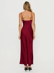 Engracia Sequin Maxi Dress Burgundy