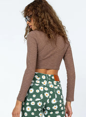 Darbie Long Sleeve Top Brown