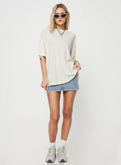 Keep An Open Mind Oversized Tee White