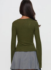 Allona Long Sleeve Top Green