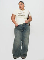 Marseille Manners Graphic Top Cream