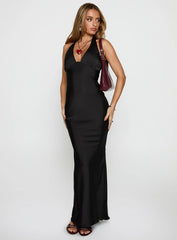 Gloriana Halter Maxi Dress Black
