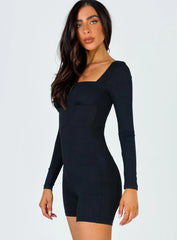 Sara Romper Black Tall