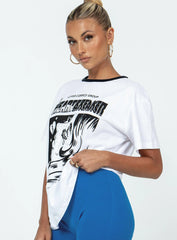 Comic Book Ringer Tee White