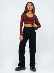 Remmy Long Sleeve Top Brown