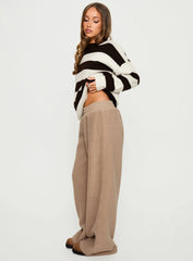 Siberia Fleece Track Pant Light Brown