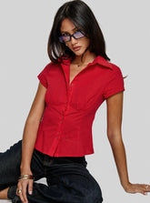 Cottesloe Blouse Top Red