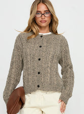 Kaytee Button Up Knit Cardigan Grey