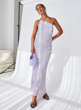 Jazmira One Shoulder Maxi Dress Lilac
