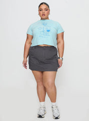 Lieutenant Cargo Mini Skirt Slate