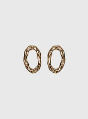 Rumie Oval Earrings Gold