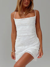 Celena Mini Dress White Floral