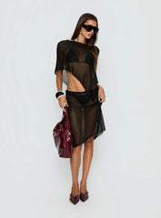 Luminous Midi Skirt Black
