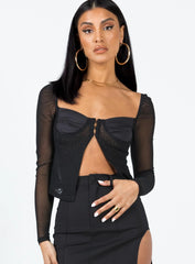 Bremmer Long Sleeve Top Black