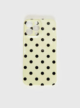 Milda iPhone Case Butter Brown Polka