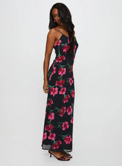 Emorie Bias Cut Maxi Dress Multi Floral