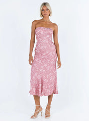 Salvin Strapless Maxi Dress Pink