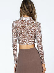 Paula Long Sleeve Top Zebra