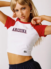 U of A Homerun Tee Red / White