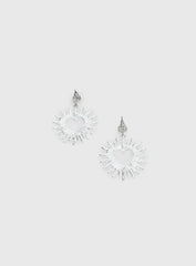 Manifest It Heart Earrings Silver