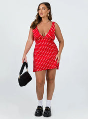 Nellie Mini Dress Red Polka Dot