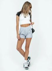 Club Polly Baby Tee White / Black